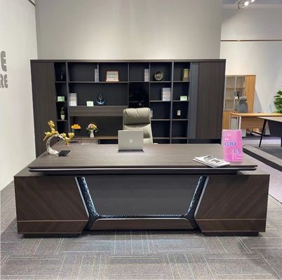 Executive Office Desk With Paint Baking Processwood Grainhinclined Table Edge Design