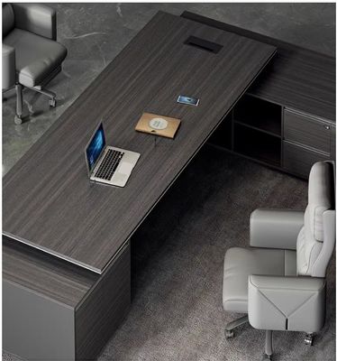 Executive Office Desk With Paint Baking Processwood Grainhinclined Table Edge Design