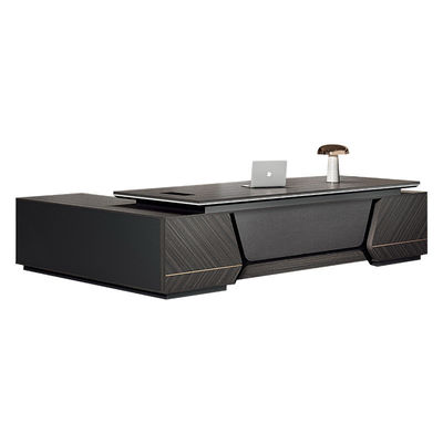 Executive Office Desk With Paint Baking Processwood Grainhinclined Table Edge Design
