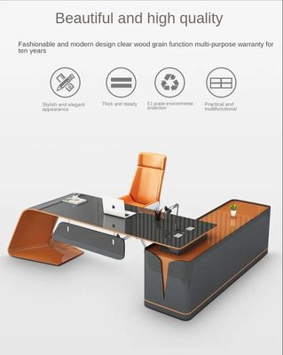 Design Irregular Shape Office Desk in Baking Paint Material with Customized Colors