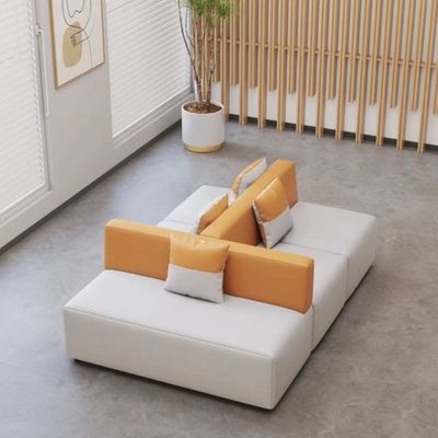 Office Furniture Simple Modern Rest Area Reception Sofa and S-Shaped Coffee Table Set