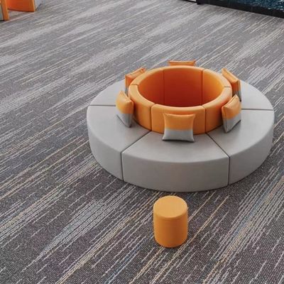 Office Furniture Simple Modern Rest Area Reception Sofa and S-Shaped Coffee Table Set