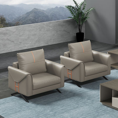 Chinese Style Three Seat Sectional Sofa Coffee Table Combo Set for Business Reception
