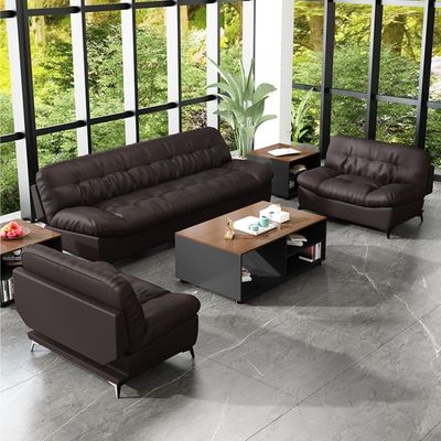 Multifunctional Reclining Leather Office Sofa for Villa Chinese Style Business Office
