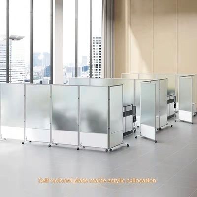 Commercial Furniture Transparent Sub-glazed Partition Office Collapsible Mobile Screen