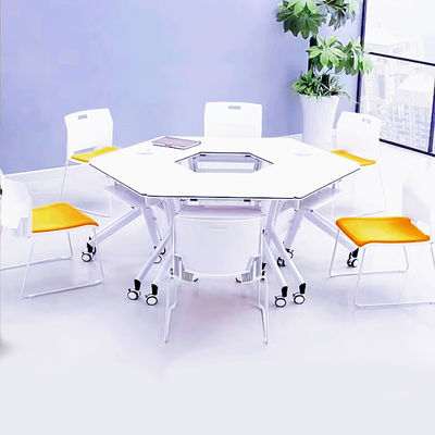 Customizable Folding Training Hexagonal Combination Table for Multifunctional Activities