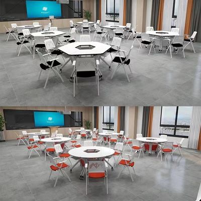 Customizable Folding Training Hexagonal Combination Table for Multifunctional Activities