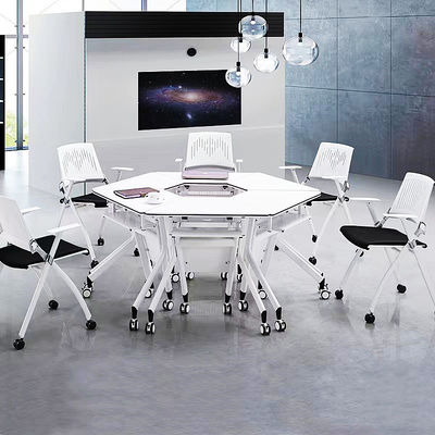 Customizable Folding Training Hexagonal Combination Table for Multifunctional Activities