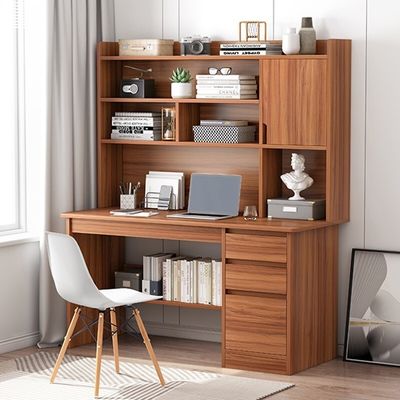 Home Student Study Table Writing Bookcase Bookshelf All-in-One Desk for Simple Computer