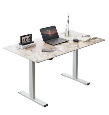 Metal Standing Game Computer Desk with Customizable Rock Plate and Electric Lift