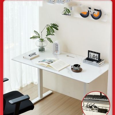 Metal Standing Game Computer Desk with Customizable Rock Plate and Electric Lift