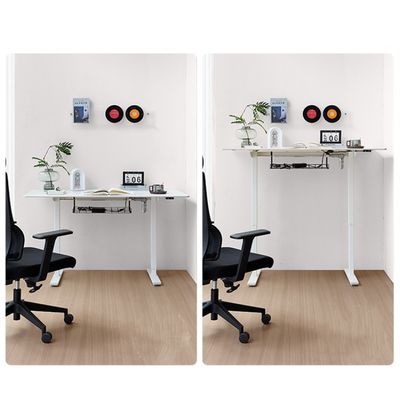 Metal Standing Game Computer Desk with Customizable Rock Plate and Electric Lift