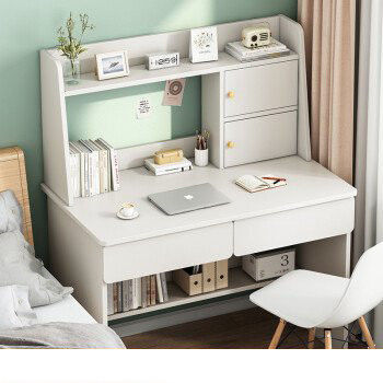 Study Bookshelf Combination Home Office Desk with Multifunctional Table and Simple Design