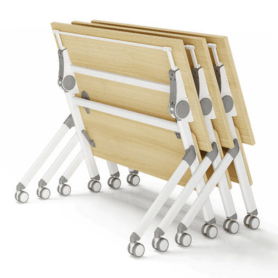 Commercial Office Furniture Wooden Desktop Multi Person Conference Table with Metal Legs
