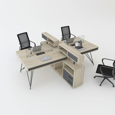 Simple Modern Office Furniture Table and Chair Combination for Open Staff Workstation