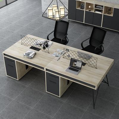 Simple Modern Office Furniture Table and Chair Combination for Open Staff Workstation