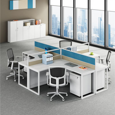 L-shaped Corner Modern Simple Partition Financial Screen Office Desk for Staff Workstation