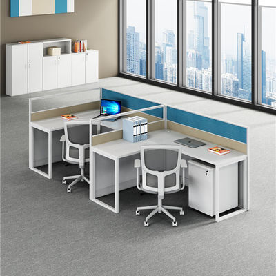 L-shaped Corner Modern Simple Partition Financial Screen Office Desk for Staff Workstation