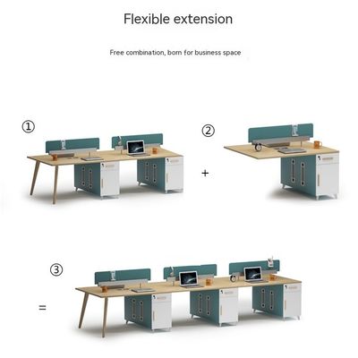Commercial Furniture Modern Solid Wood Staff Desks and Chairs for Finance Workstation
