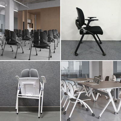 Adjustable Fixed Handrail Double Back Folding Conference Chair for Corporate Events