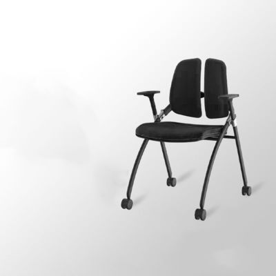 Adjustable Fixed Handrail Double Back Folding Conference Chair for Corporate Events
