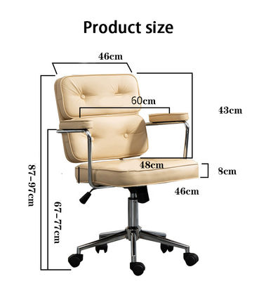 Adjustable Height Ergonomic PC Chair for Comfortable Back Support and Home Office