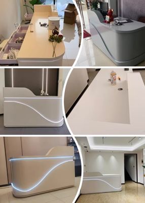 Modern Beauty Hospital Large Clinic Company Reception Counter with High Density Sheet
