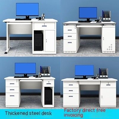 Customizable Thickened Steel Office Desk and Chair Combination with ISO Certification