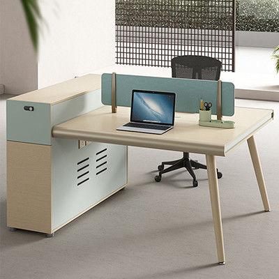 Customizable Staff Desks and Chairs Combination for Four People Office Workstation