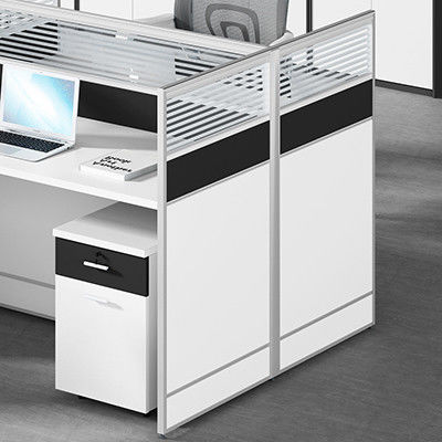 Modernity in Office Furniture Four Staff Desk and Chair Combination for Simple Workplace