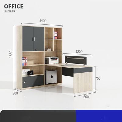 Double Seat Cabinet Screen Workstation Computer Desk Modernity Style for Finance Room