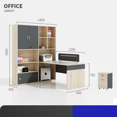 Double Seat Cabinet Screen Workstation Computer Desk Modernity Style for Finance Room