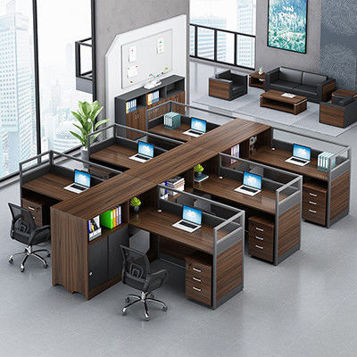 ISO9001/ISO14001 Certified Staff Office Desk and Chair Combination for 2 or 4 People