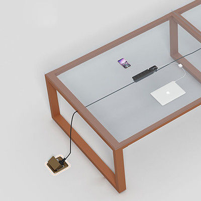 Customizable White Conference Table Simple Long Table for Multi Negotiation in Office