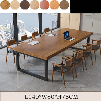 European Style School Negotiation Table with Convertible Design and Solid Wood Material