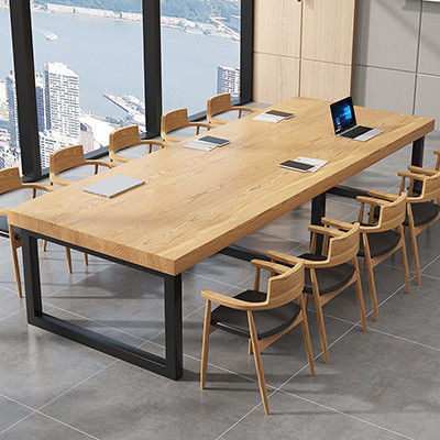 European Style School Negotiation Table with Convertible Design and Solid Wood Material