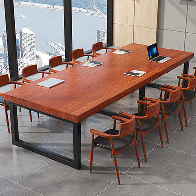 European Style School Negotiation Table with Convertible Design and Solid Wood Material