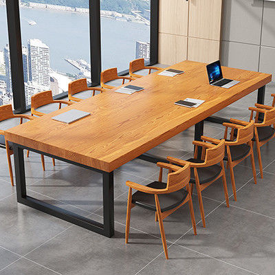 European Style School Negotiation Table with Convertible Design and Solid Wood Material