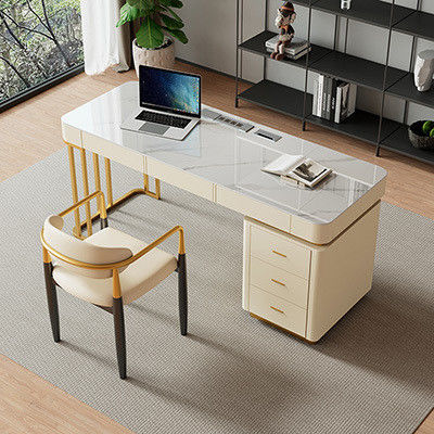 Marbre Office Furniture L Shaped Executive Office Table for Commercial Furniture