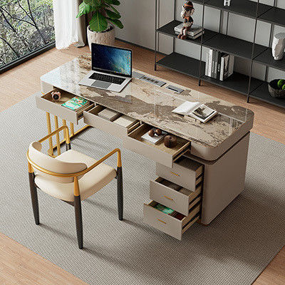 Marbre Office Furniture L Shaped Executive Office Table for Commercial Furniture