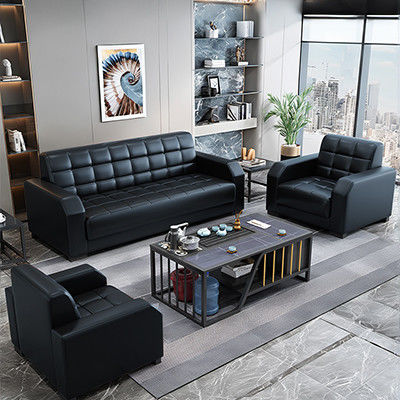 Modern Office Furniture Customized Leather Sofa Set Chinese Style Contemporary 2 Sets