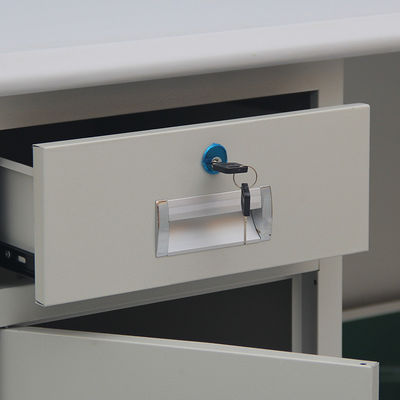 ISO9001/ISO14001 Certified Modern Stainless Steel Computer Desk with Lockable Drawer