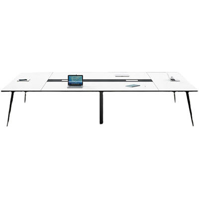 Solid Wood Office Furniture Customized Luxury White Conference Table Modern Meeting Room Table 10