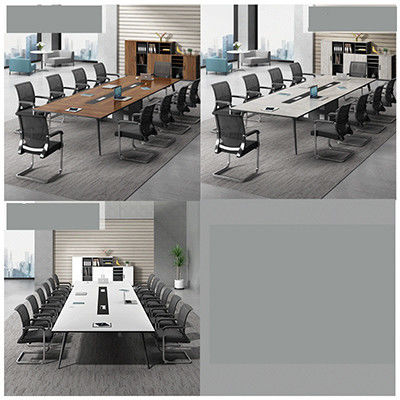 Solid Wood Office Furniture Customized Luxury White Conference Table Modern Meeting Room Table 10