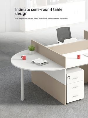ISO Certified Office Furniture Supervisor Staff Desk and Chair Set for 4 Person Team