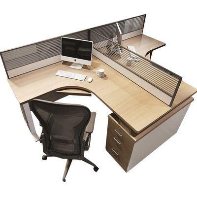 Simple Modular Panel Computer Office Cubicle Workstation for 2 4 6 People Desk Design