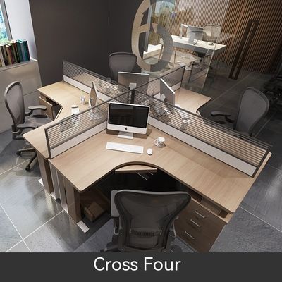 Simple Modular Panel Computer Office Cubicle Workstation for 2 4 6 People Desk Design
