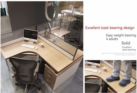 Simple Modular Panel Computer Office Cubicle Workstation for 2 4 6 People Desk Design