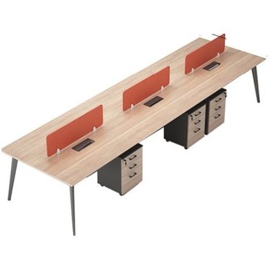 Extendable Office Furniture Combination for Four Artificial Positions in Modern Design