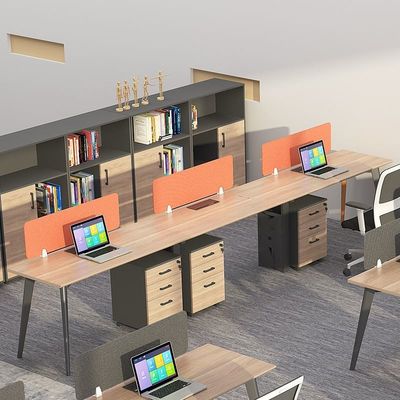 Extendable Office Furniture Combination for Four Artificial Positions in Modern Design